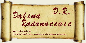 Dafina Radonoćević vizit kartica